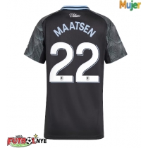 Camiseta Aston Villa Ian Maatsen #22 Visitante Equipación para mujer 2025-26 manga corta